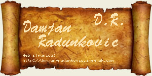 Damjan Radunković vizit kartica